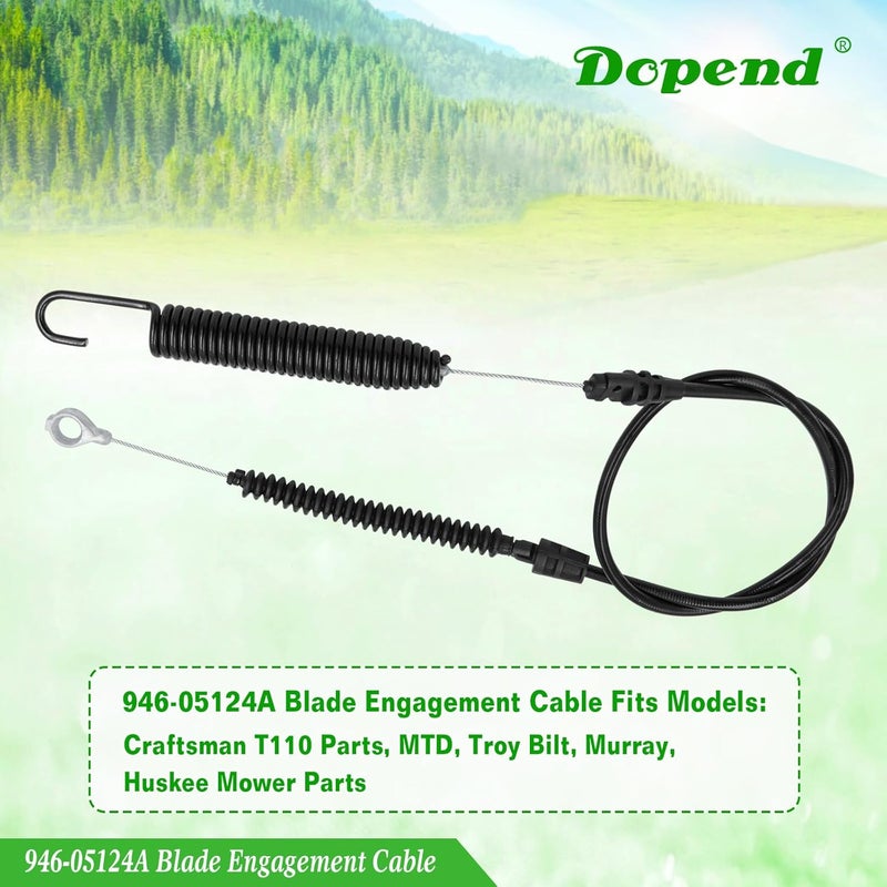 Dopend 946-05124A Blade Engagement Cable for Craftsman T110 Parts, MTD, Troy Bilt, Murray, Huskee Mower Parts, Replaces 946-05124A 746-05124A Deck Engage Cable - Image 5
